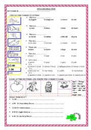 English Worksheet: BASIC VOCABULARY PRACTICE