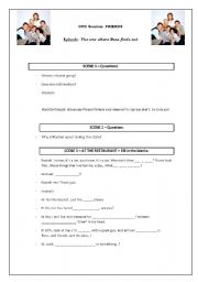 FRIENDS WORKSHEET - The one where Ross finds out