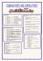 English Worksheet: comparatives and superlatives