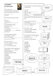 English Worksheet: SONG: ALEJANDRO  BY LADY GAGA