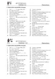 English worksheet: SONG: Suddenly I see by K. Tunstall