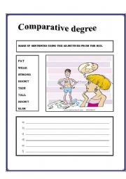 English Worksheet: Comparative degree