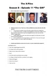 English Worksheet: The X Files - Episode The Gift