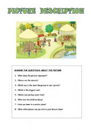 English Worksheet: At the zoo