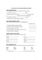 English Worksheet: Past Tense review
