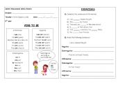 English Worksheet: Verb to be