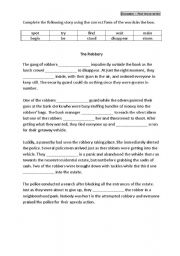 English Worksheet: Past tense verbs (regular and irregular) short story (2)