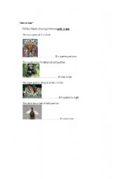 English Worksheet: What time is it?