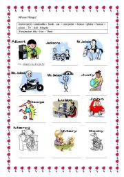 English Worksheet: S, the Genitive Case