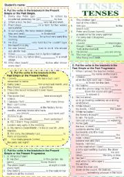 English Worksheet: TENSES