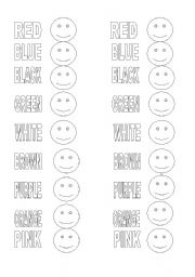 English worksheet: paint the faces 