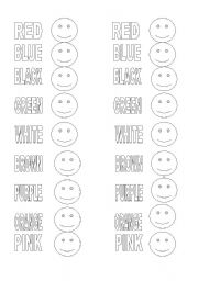 English Worksheet: paint the faces 