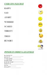 English Worksheet: feelings