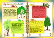 English Worksheet: My Backyard Orchards