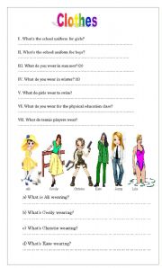 English Worksheet: to apply clothes