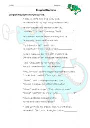 English Worksheet: Dragon Dilemma