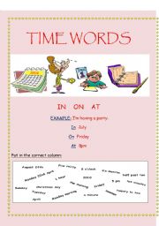 Prepositions of Time: In  On  At