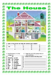 English Worksheet: The House