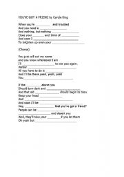 English Worksheet: Youve got a friend