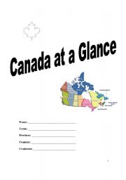 English worksheet: Canada at a Glance