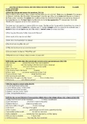 English Worksheet: Exam for 9th grade