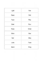 English worksheet: Multiple Meaning Words