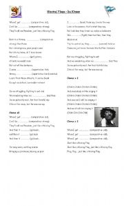 English Worksheet: Song - Wavin Flags