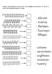 NUMBERS FROM 11 TO 20