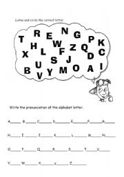 English Worksheet: ALPHABET