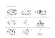 English worksheet: Means of transport - Circle what the teacher says