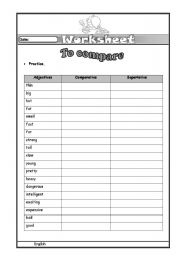 comparatives and superlatives