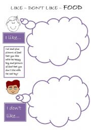 English Worksheet: LIKE-DONT LIKE