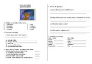English Worksheet: ACTIVITY ABOUT THE MOVIE OF DISNEY 