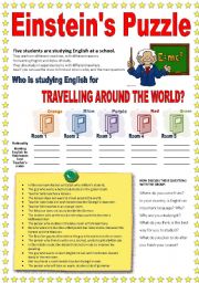 English Worksheet: PUZZLE: Whos learning English for travelling around the world?