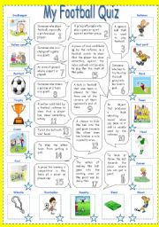 English Worksheet: My football quiz
