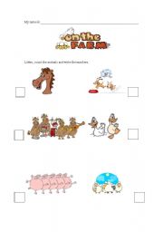 English worksheet: Farm animals