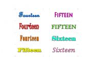 English Worksheet: Spelling Numbers One to Twenty (card six)