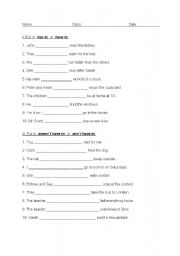 English worksheet: Auxiliary verb: have to