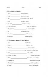 English Worksheet: Auxiliary verb: have to