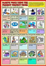 English Worksheet: Passive voice using the present perfect tense + KEY