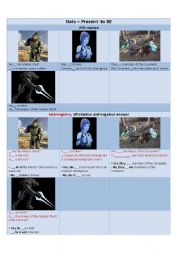 English worksheet: To be verb exercices based on a videogame. Halo 2
