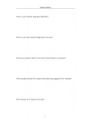 English worksheet: students evaluation