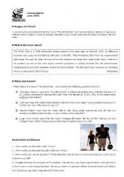 English Worksheet: Conversation Class based on a video talking about the film 