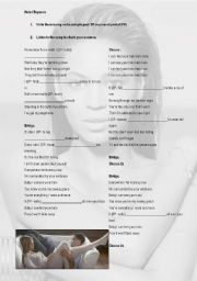 English Worksheet: Beyonce: HALO revision present perfect / simple past