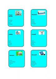 English Worksheet: Summer holiday taboo cards part 4