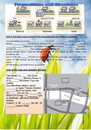 English Worksheet: preposition of place