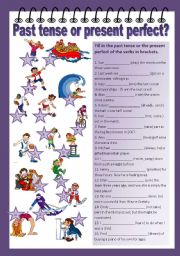 English Worksheet: Past tense or present perfect?
