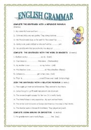 English Worksheet: ENGLISH GRAMMAR