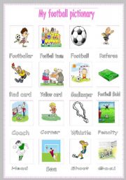 English Worksheet: My football pictionary