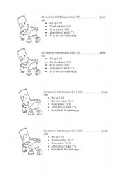 English Worksheet: barts routine